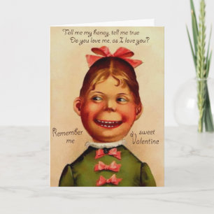 Carte de jour vintage des Valentines victoriennes