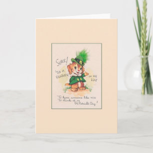 Carte de jour vintage irlandaise Puppy St. Patrick
