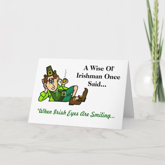 Carte de jour Wise Ol'Leprechaun St. Patrick (Devant)