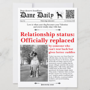 Carte de journal de la Saint-Valentin pour meilleu