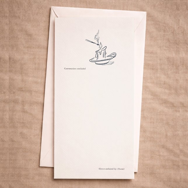 Carte de journal de solitude en art linéaire minim (Créateur téléchargé)