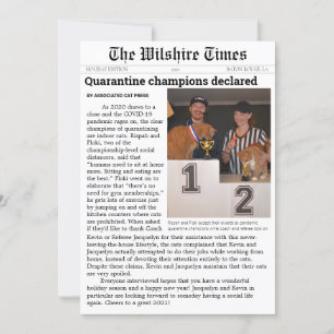 Carte de journal de vacances ou d'annonce