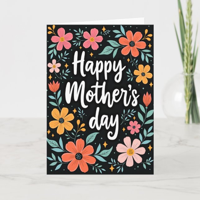 Carte de Journee des Mamans Design (Devant)