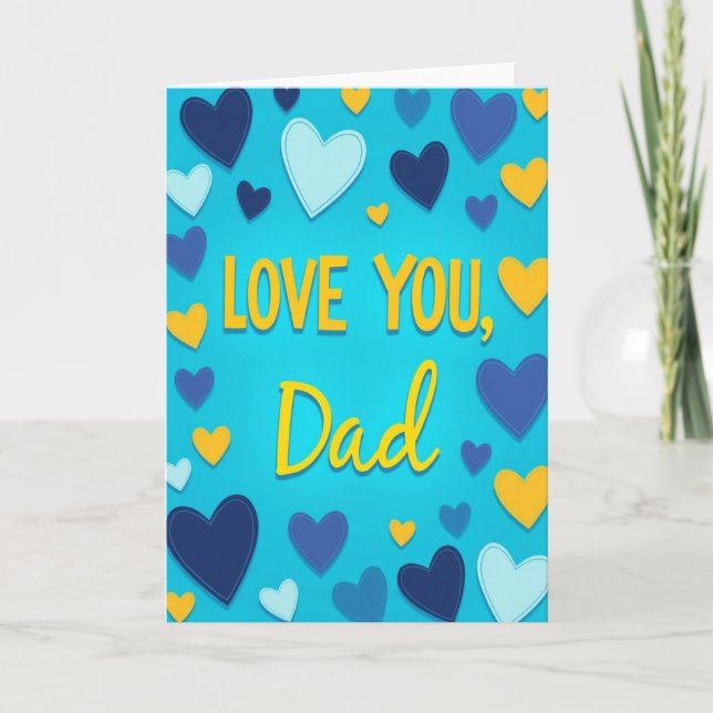Carte de Journee Papa Je T'Aime (Devant)