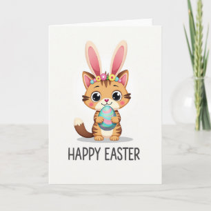 Carte de Joyeuses Pâques pour un ami félin