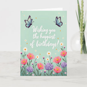 Carte de joyeux anniversaire à la menthe