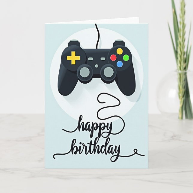 Carte de Joyeux Anniversaire à Motif (Devant)