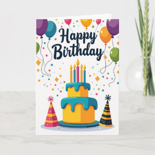 Carte de Joyeux Anniversaire à pois