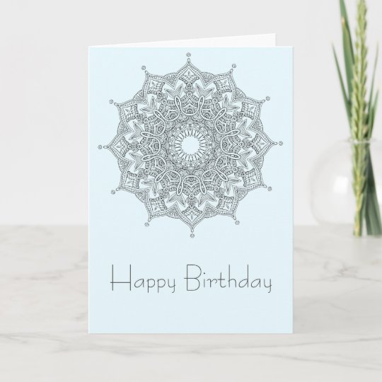 Carte De Joyeux Anniversaire Avec Le Mandala Zazzle Fr