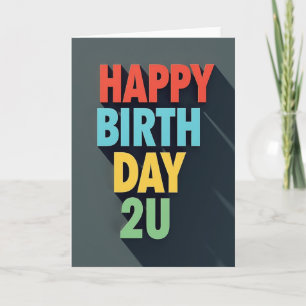 Carte de joyeux anniversaire avec texte coloré