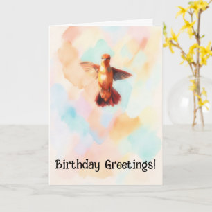 Carte de joyeux anniversaire avec une œuvre d'art