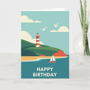 Carte de joyeux anniversaire Balise Côtière