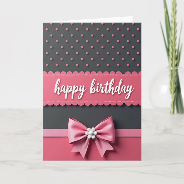 Carte de Joyeux Anniversaire Cercles Élégants (Devant)