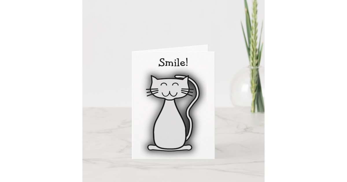 Carte De Joyeux Anniversaire Chat De Sourire Zazzle Fr