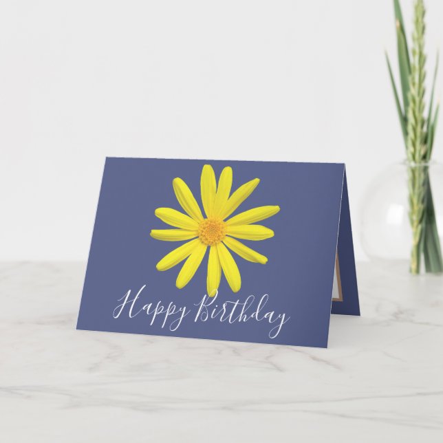 Carte de joyeux anniversaire chic moderne botaniqu (Devant)