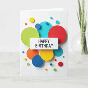 Carte de joyeux anniversaire concentrique