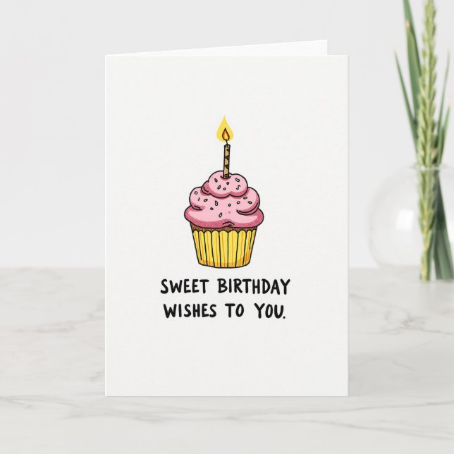Carte de Joyeux Anniversaire Cupcake (Devant)