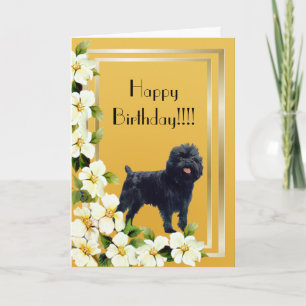 Carte de joyeux anniversaire d'Affenpinscher