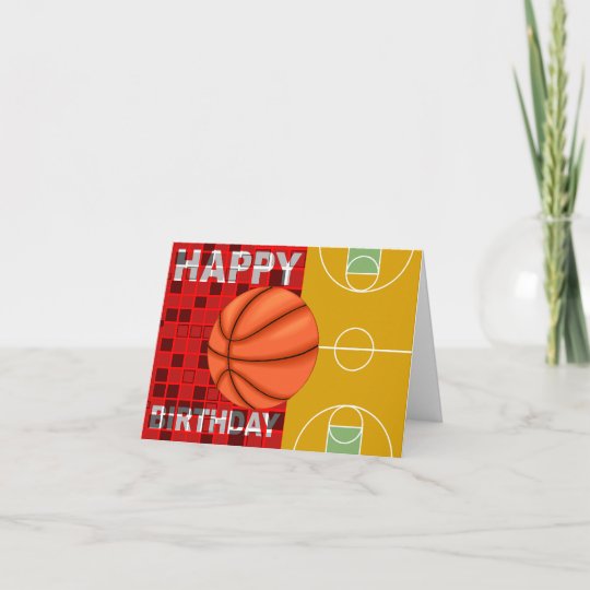 Carte De Joyeux Anniversaire De Basket Ball Zazzle Fr