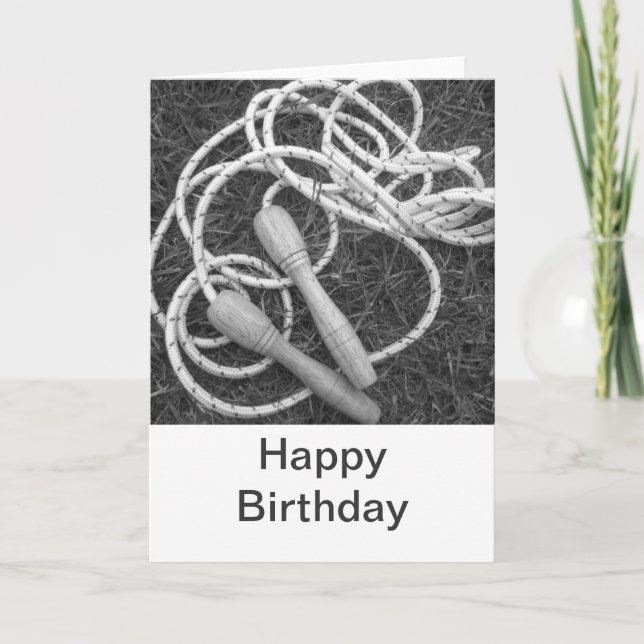 Carte de joyeux anniversaire de cordes à sauter (Devant)