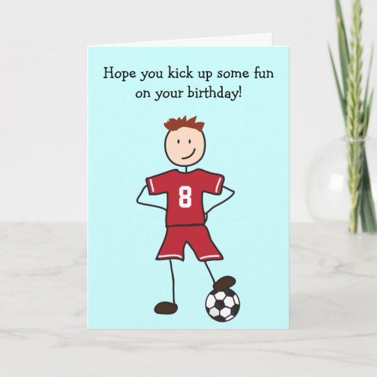 Carte De Joyeux Anniversaire De Footballeur Zazzle Fr