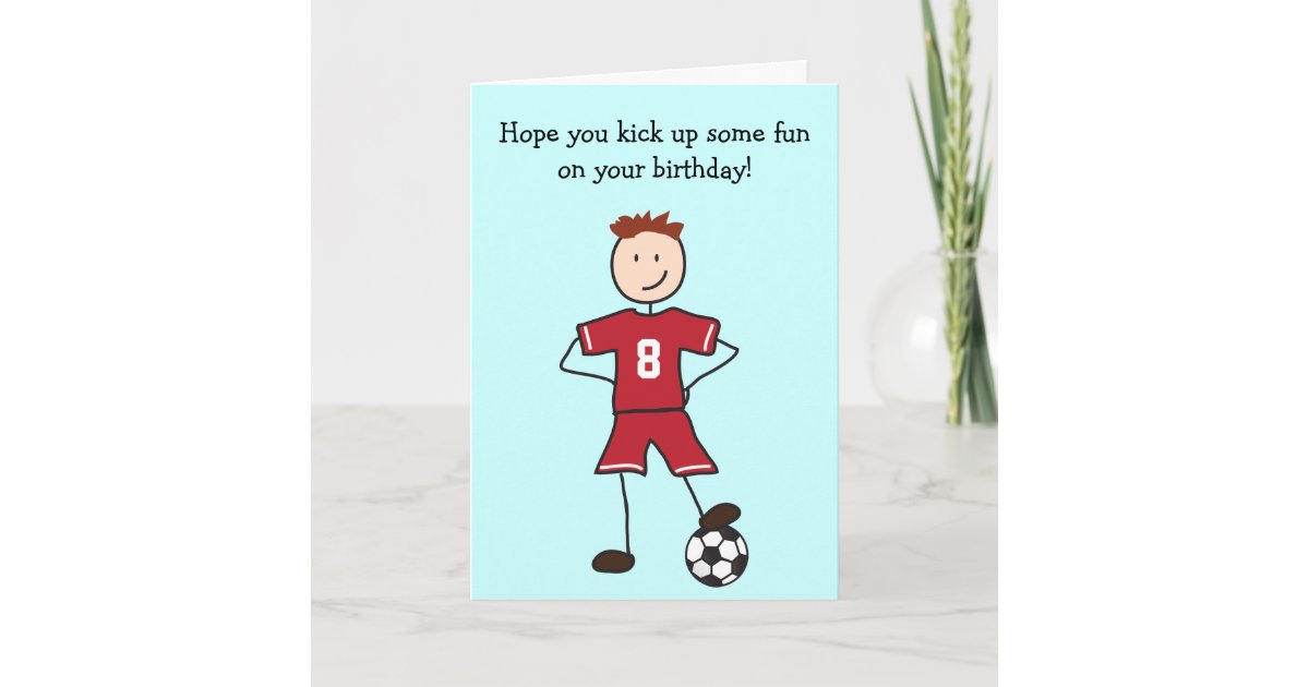 Carte De Joyeux Anniversaire De Footballeur Zazzle Fr