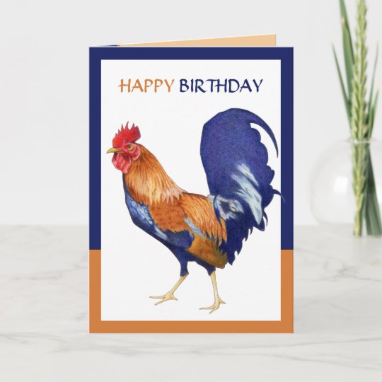 Carte De Joyeux Anniversaire De Frontiere De Coq Zazzle Fr