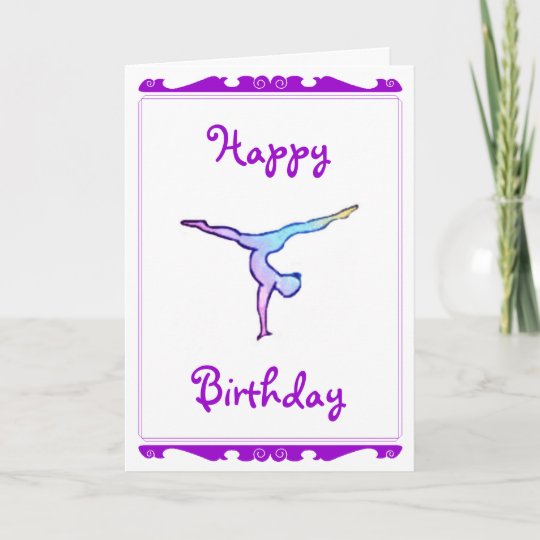 Carte De Joyeux Anniversaire De Gymnaste Zazzle Fr