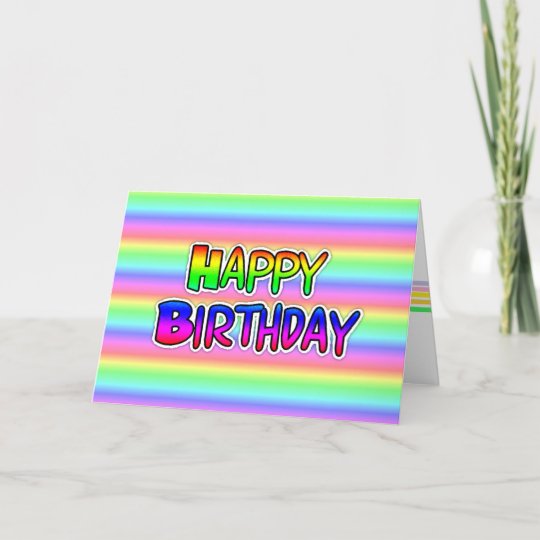 Carte De Joyeux Anniversaire De L Arc En Ciel Lgbt Zazzle Fr