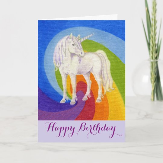 Carte De Joyeux Anniversaire De Licorne Zazzle Fr