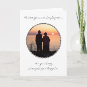 Carte de Joyeux Anniversaire de Mariage au Coucher