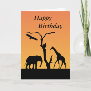 Cartes De Vœux Elephant Africain Zazzle Fr