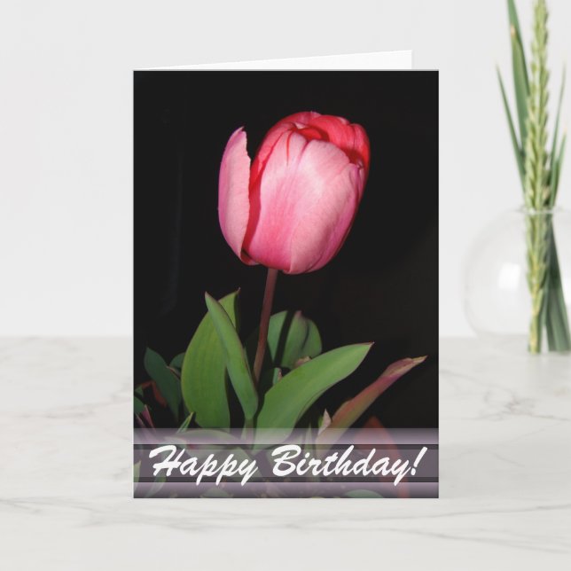 Carte de joyeux anniversaire de tulipe (Devant)