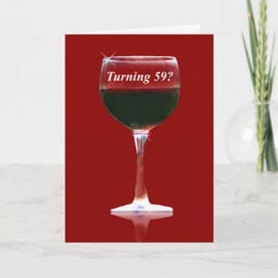 Carte de joyeux anniversaire de vin rouge