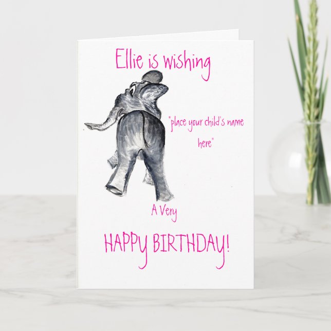 Carte de joyeux anniversaire d'Ellie (fille) (Devant)