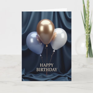 Carte de Joyeux Anniversaire en Or Gold