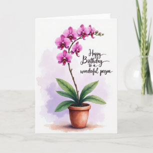 Carte de joyeux anniversaire en pot