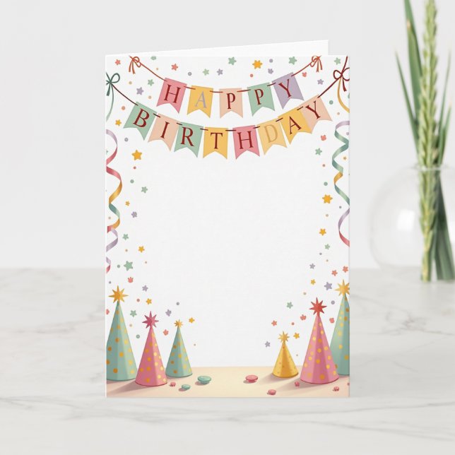Carte de joyeux anniversaire encadrée (Devant)