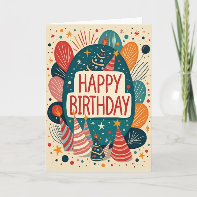 Carte de joyeux anniversaire fantaisiste (Devant)