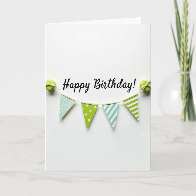 Carte de joyeux anniversaire fantaisiste douce (Devant)