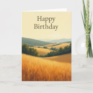 Carte de Joyeux Anniversaire Golden Fields