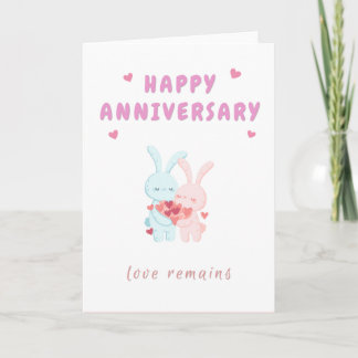 Carte de Joyeux Anniversaire Lapin Amoureux
