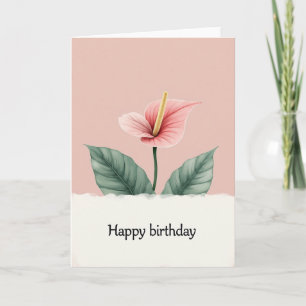 Carte de joyeux anniversaire peinte avec amour