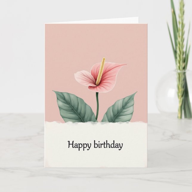 Carte de joyeux anniversaire peinte avec amour (Devant)