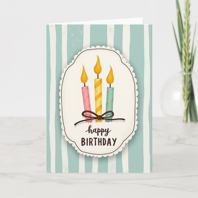 Carte de Joyeux Anniversaire Plaque (Devant)