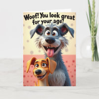 Carte de joyeux anniversaire pour chien joueur
