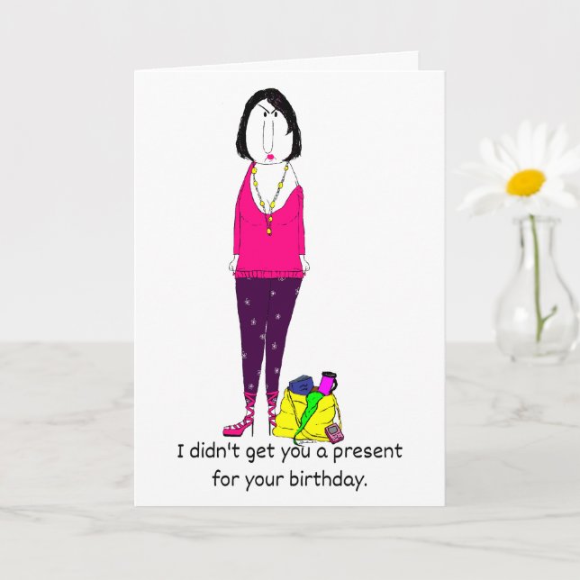 Carte de joyeux anniversaire sarcastique pour mill (Petite plante)