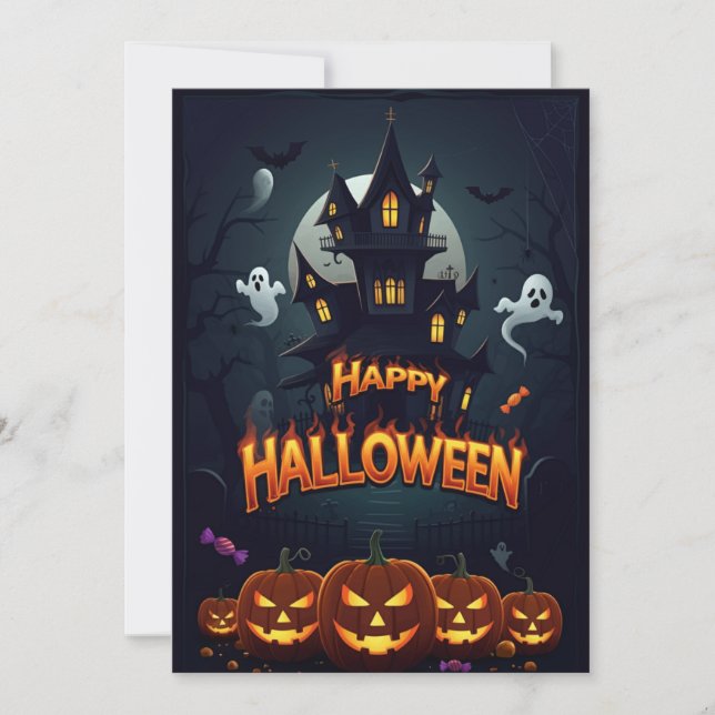 Carte de Joyeux Halloween (Devant)