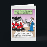 Carte de Joyeux Vacances - Chrismukkah Santa Claus<br><div class="desc">Envoyez vos voeux de Joyeux Channukah et Noël à votre famille,  vos amis et vos collègues avec un dessin de John Kron sur Kronicles.</div>
