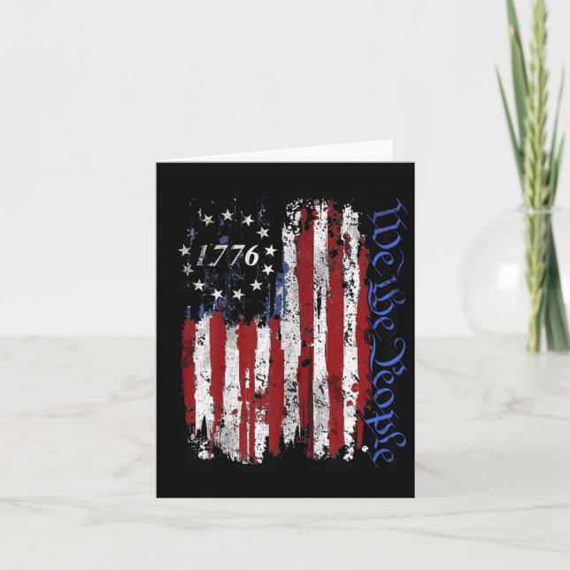 Carte De Juillet Chemises Nous Le Peuple 1776 Drapeau Us (Devant)